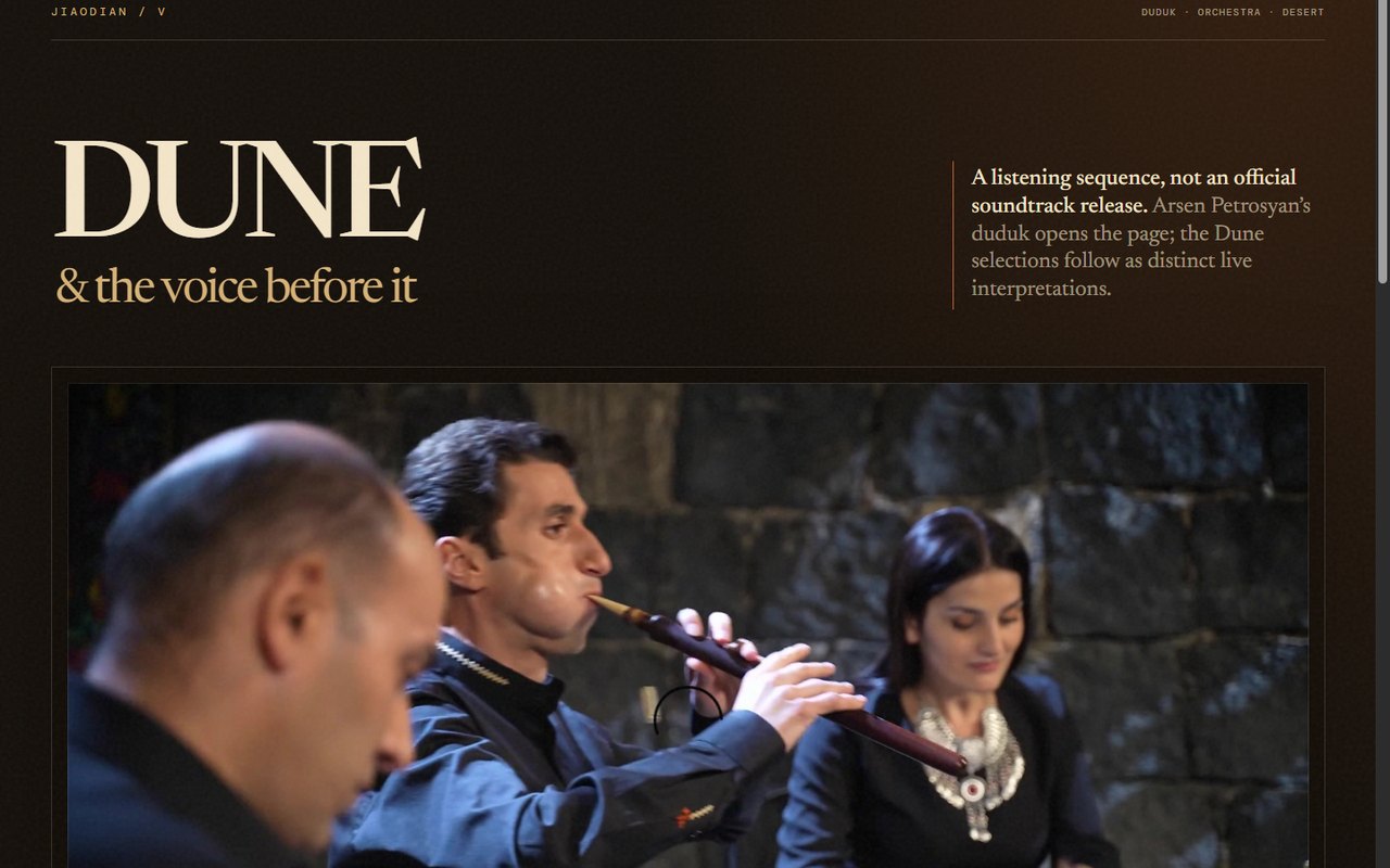 DUNE Duduk and Orchestra 播放页截图