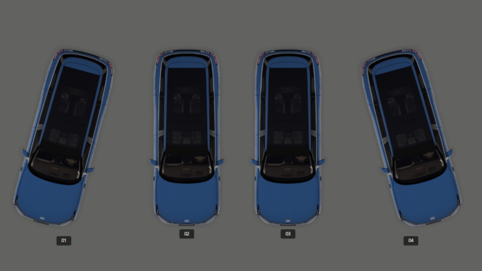 IMMOTOR PLAN 四车展示排布截图